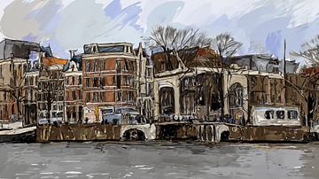Walter Suskind Brücke Amsterdam Gemälde von Anton de Zeeuw