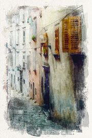 characteristic alley in Acrylic Art
