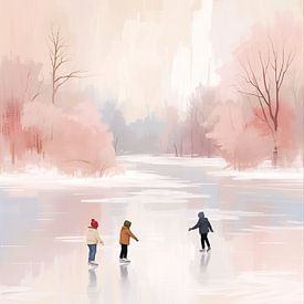 Skating school children by Kim Karol / Ohkimiko