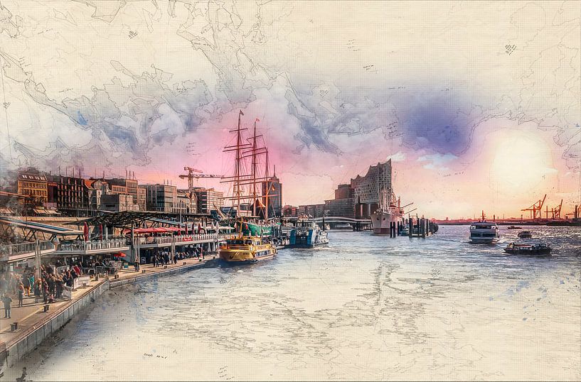 Hamburg Landungsbrücken by Peter Roder
