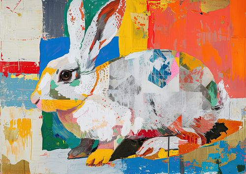 Peinture Lapin Abstrait