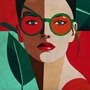 The girl with glasses by Jan Keteleer (JanKé): A Journey Beyond the Canvas thumbnail