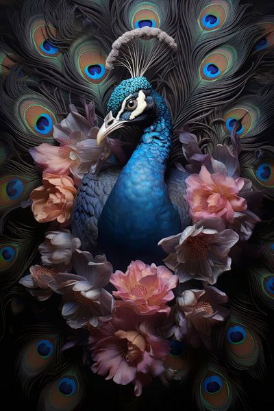 Peacock by Bernardine de Laat