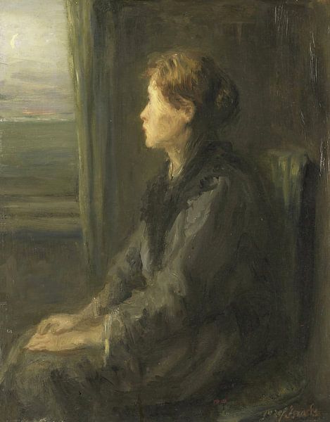 Frau am Fenster, Jozef Israëls von Meisterhafte Meister