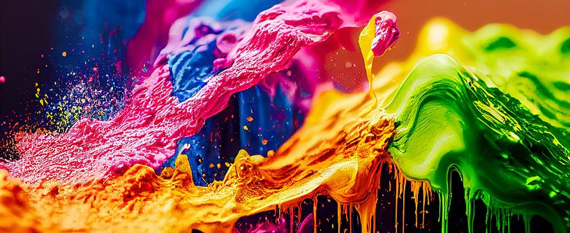 abstrakter Hintergrund Splash mit Farbverlauf von Animaflora PicsStock