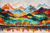 Abstract Mountain landscape