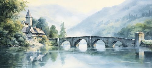 Reflection | Rustic landscape painting