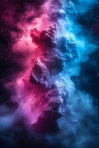 Planetoïdenregen in een Kleurrijk kosmos