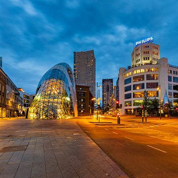 Eindhoven city centre, 18 Septemberplein evening photography by Goos den Biesen