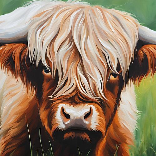 Schotse Hooglander Schilderij
