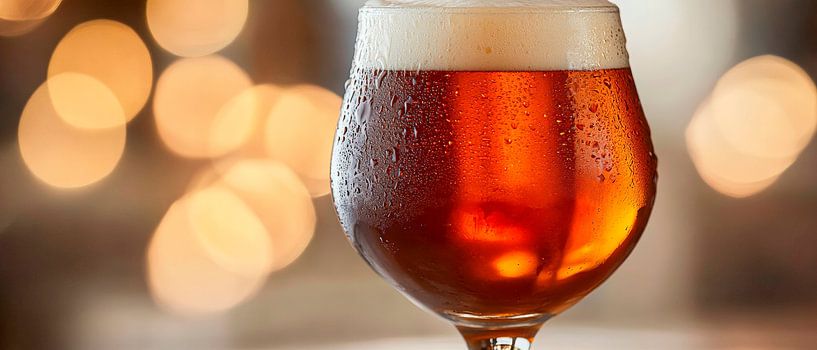 Leckeres Bier in elegantem Glas von Poster Art Shop