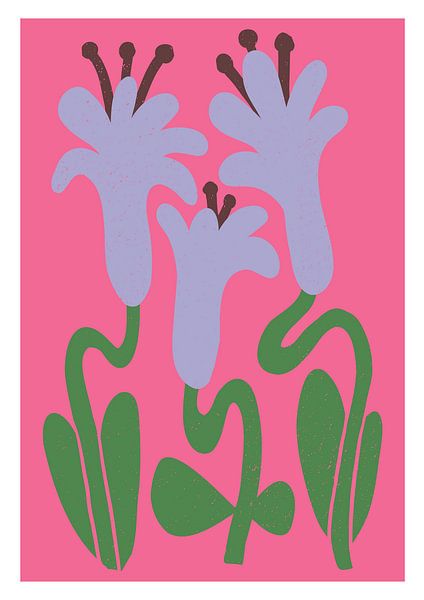 Abstract in pink, lilac and green by Studio Allee
