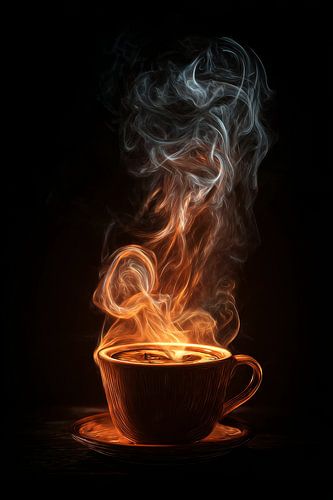 Koffie of Cappuccino abstracte illustratie