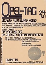 Kurt Schwitters - Opel Day, 24 July, Grand Car Flower Parade by Peter Balan