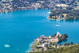 Wörthersee: detailweergave met Maria Wörth