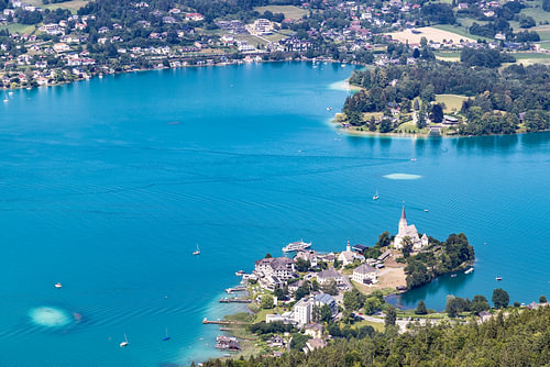Wörthersee: detailweergave met Maria Wörth