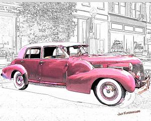Rosa Cadillac von 1940