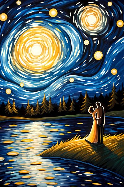 Starry Night Romance by Art & Soul Creations