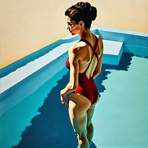 Grace aan het zwembad