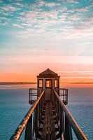 Zonsopkomst bij Oostmahorn, Friesland