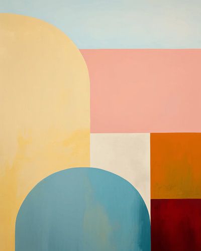 Moderne Abstraktion in ungewöhnlicher Farbkombination