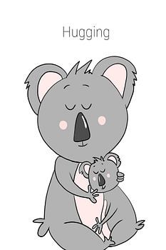 Knuffelende koala beertjes