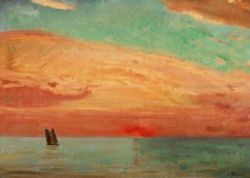 Fujishima Takeji~Zonsopgang over de Oostelijke Zee