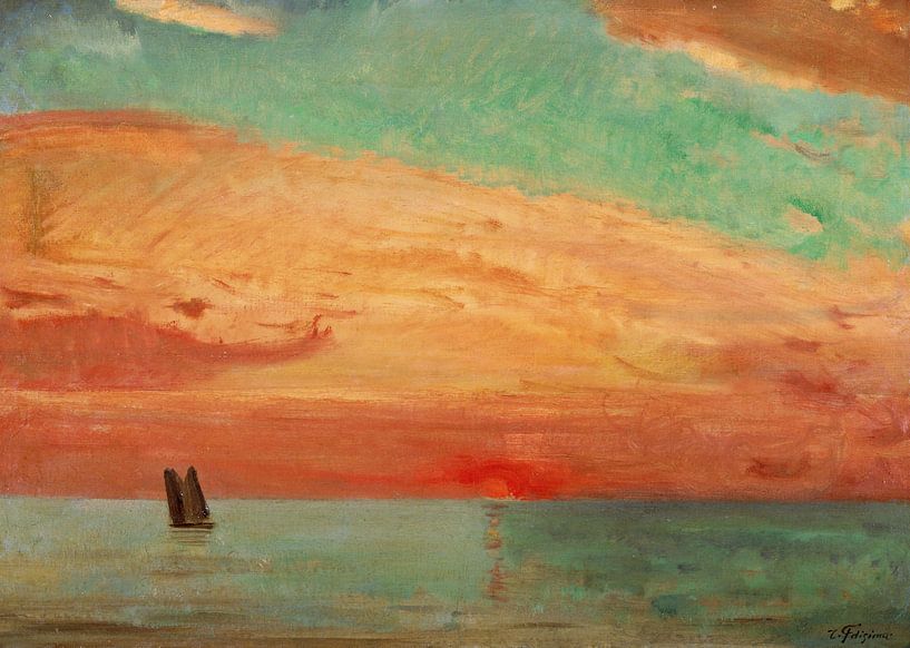 Fujishima Takeji~Sunrise over the Eastern Sea by finemasterpiece