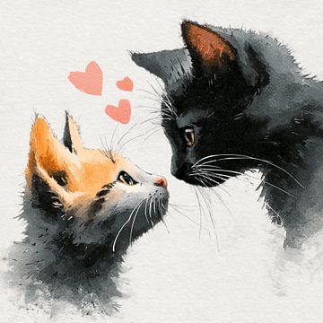 Kätzchen Aquarell von Preet Lambon