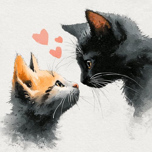 Chatons Aquarelle sur Preet Lambon