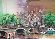 Amsterdam (the Netherlands) schilderij van Jos Hoppenbrouwers thumbnail