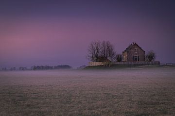 Schokland in avondlicht van Jos Reimering