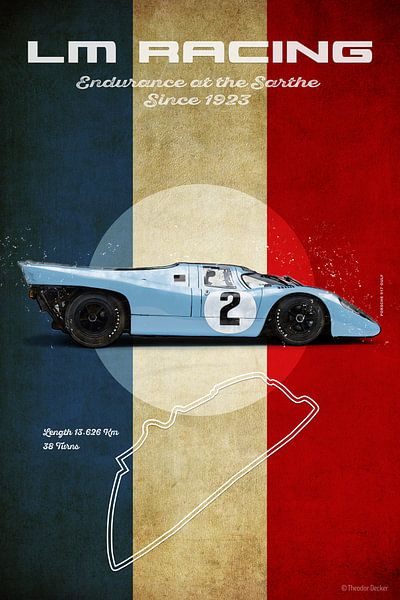 LM Racing Porsche 917 Blauw van Theodor Decker