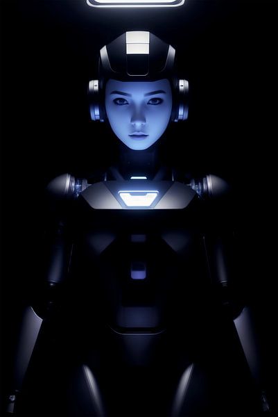 Female cyborg robot artificial intelligence concept created with by Markus Gann