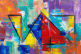 Dreiecke | Geometrisch | Bunt | Abstrakt von Imperial Art House