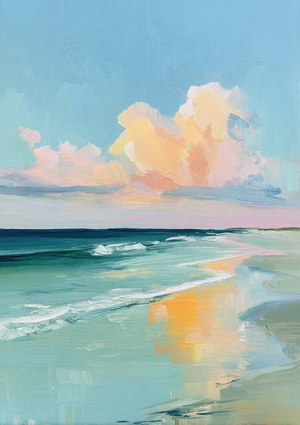 Pastel beach in the morning light by Niklas Maximilian
