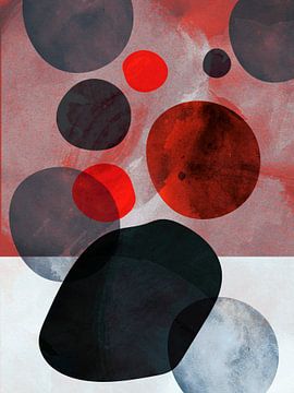 Scandinavia Abstract Geometric Organic by Mad Dog Art