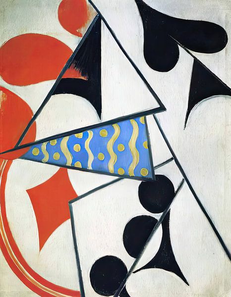 Olga Rozanova - Four Aces, Simultaneous Representation by Peter Balan