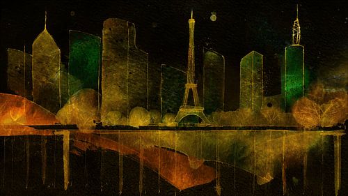 Une silhouette de Paris pleine de charme, rehaussée de reflets dorés