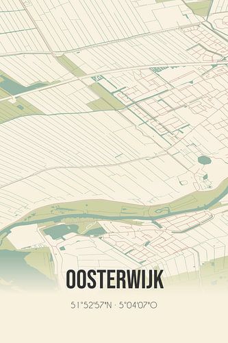 Vintage landkaart van Oosterwijk (Utrecht)