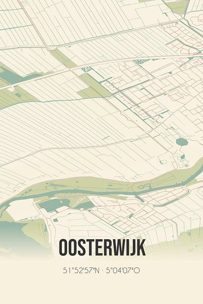 Vintage map of Oosterwijk (Utrecht) by Prints of Place
