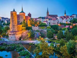 Altstadt von Bautzen kurz nach Sonnenuntergang