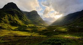 Sonnenuntergang in Glencoe (Schottland) von Jimmy Sorber