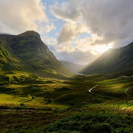 Zonsondergang in Glencoe van Jimmy Sorber