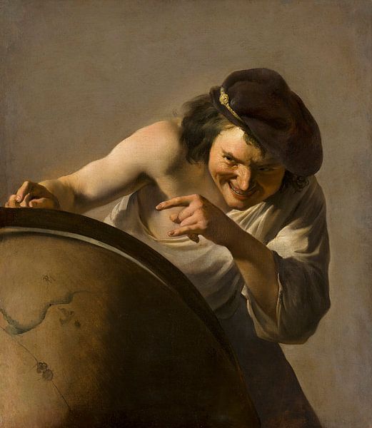 Democritus, de lachende filosoof, Johannes Moreelse van Meesterlijcke Meesters