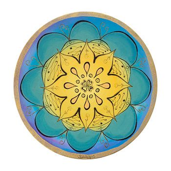 Mandala "Sanfte Blüte" handgemalt