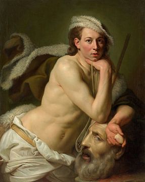 Zelfportret als David met het hoofd van Goliath, Johann Zoffany
