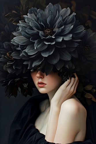 Fille de la fleur timide