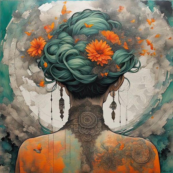 Flower Portrait 6.42 by Eye catching paintings