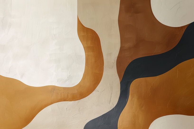 Bohemian, modern and abstract shapes in earth tones by Studio Allee